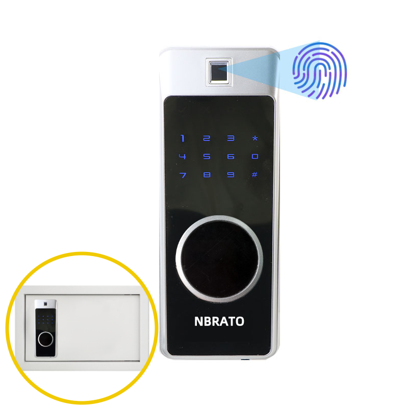 safe box combination password digital code biometric fingerprint safe lock with emergency power port