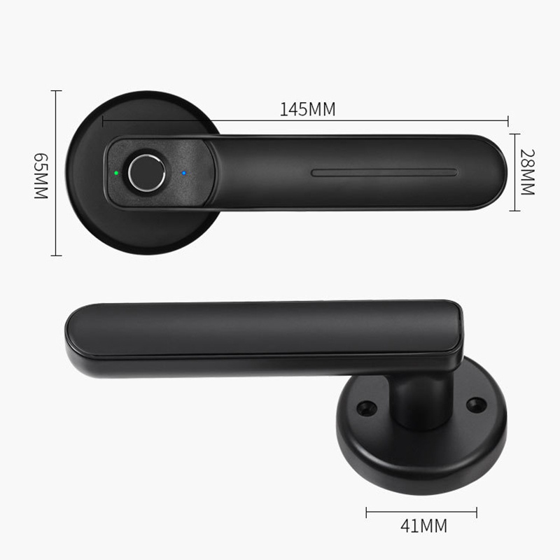 Office electronic door lock indoor room household security door handle intelligent fingerprint door lock