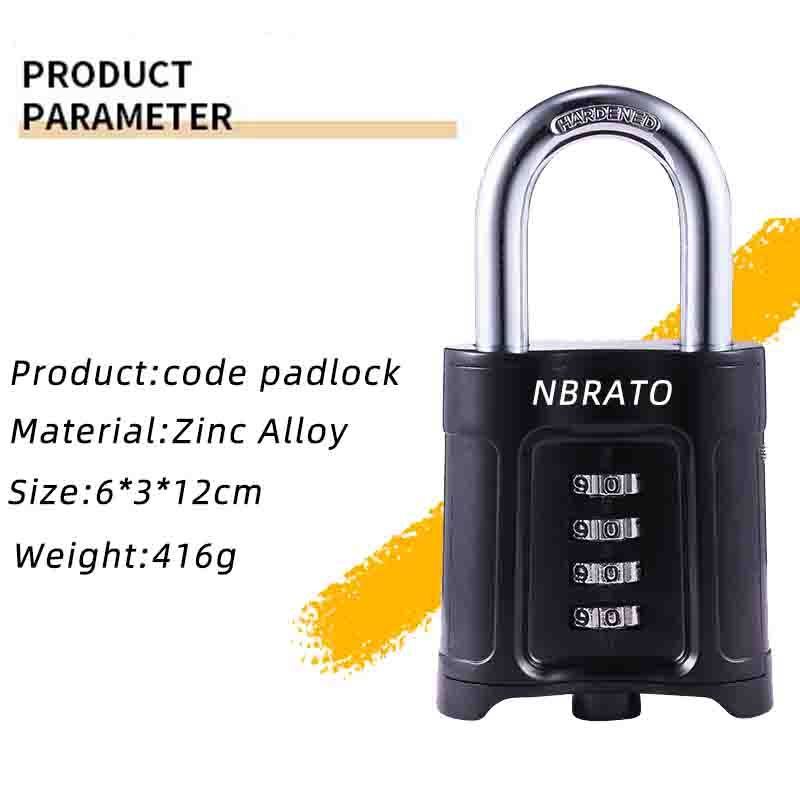 heavy duty high security outdoor warehouse zinc alloy resettable combination number anti cut digital code padlock