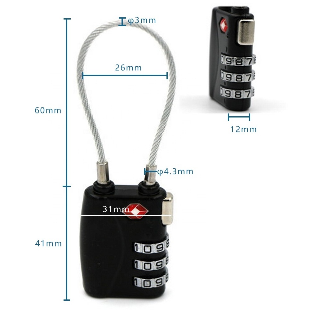 Approved Luggage Travel Lock Combination Lock for School Luggage Suitcase Baggage padlocks