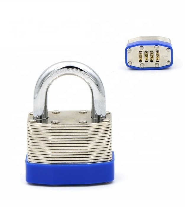 Hardened Steel Safety 4 Digit Outdoor Safety Laminated Combination Padlock