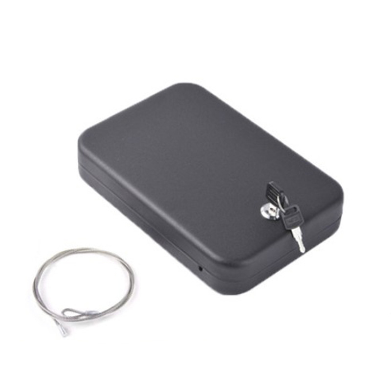 Portable Security Steel Safe Case  Lockbox  Safe Box Lock