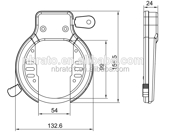 Keyed Anti-theft  Round Steel 2 Keys Horse shoe Bike Bicycle Wheel Fat  scooter e Bike Frame Lock