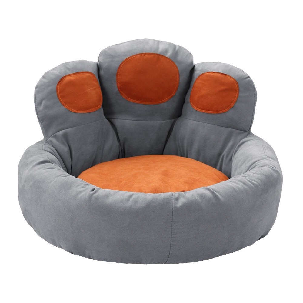 Bear Paw Shape Kennel Removable Washable Non Slip Luxury Comfy Calming Sleeping Cushion Fluffy Soft Pet Sofa Cat Dog Beds