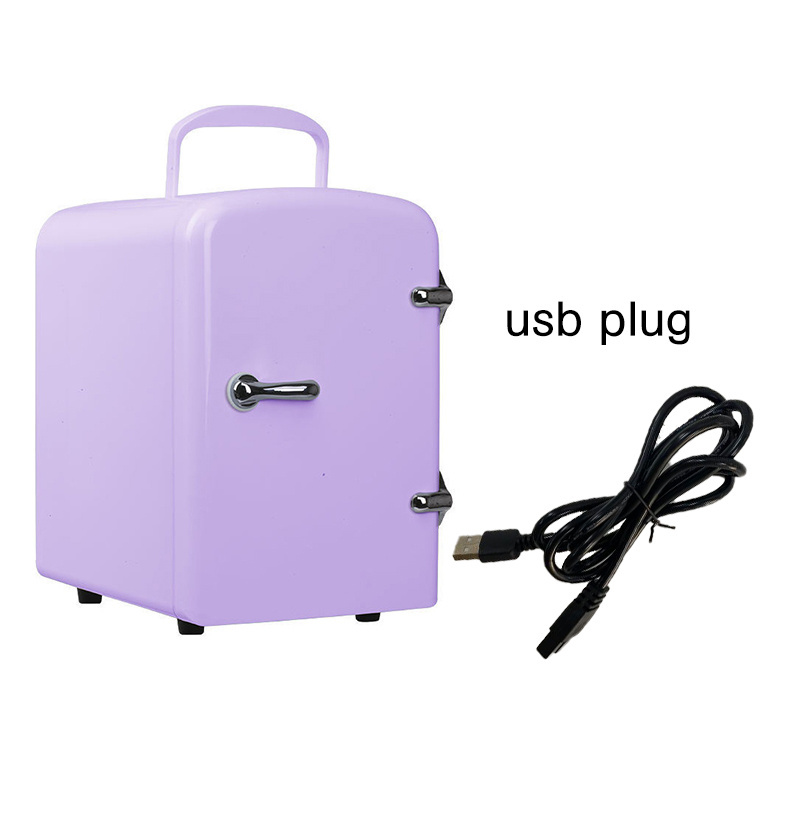 4l Small Cooler Warmer Cosmetic 12volt Car Usb Beauty Fridge Pink Portable Mini Compact Refrigerator With Handle Camping