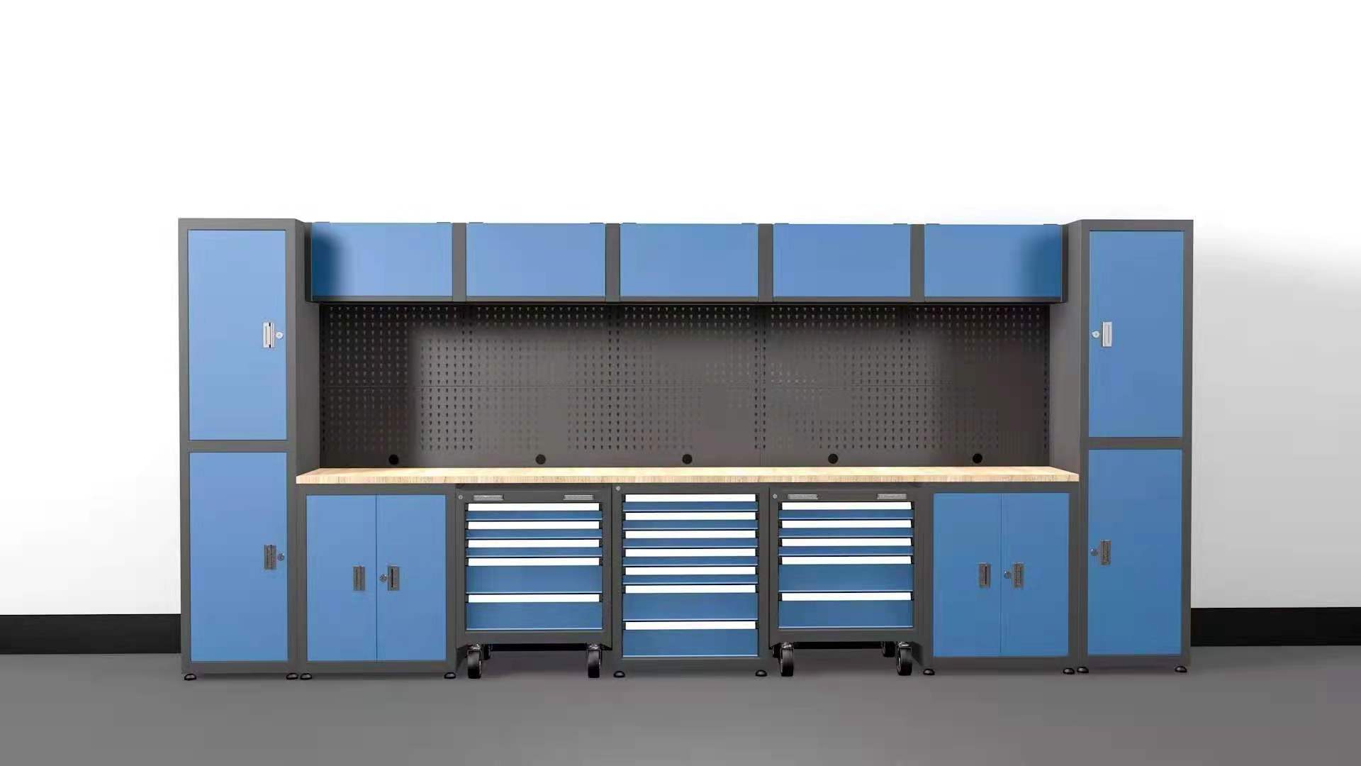 Professional Heavy Duty Workbench Steel Cabinets Garage Multifunctional Workshop Garage Storage