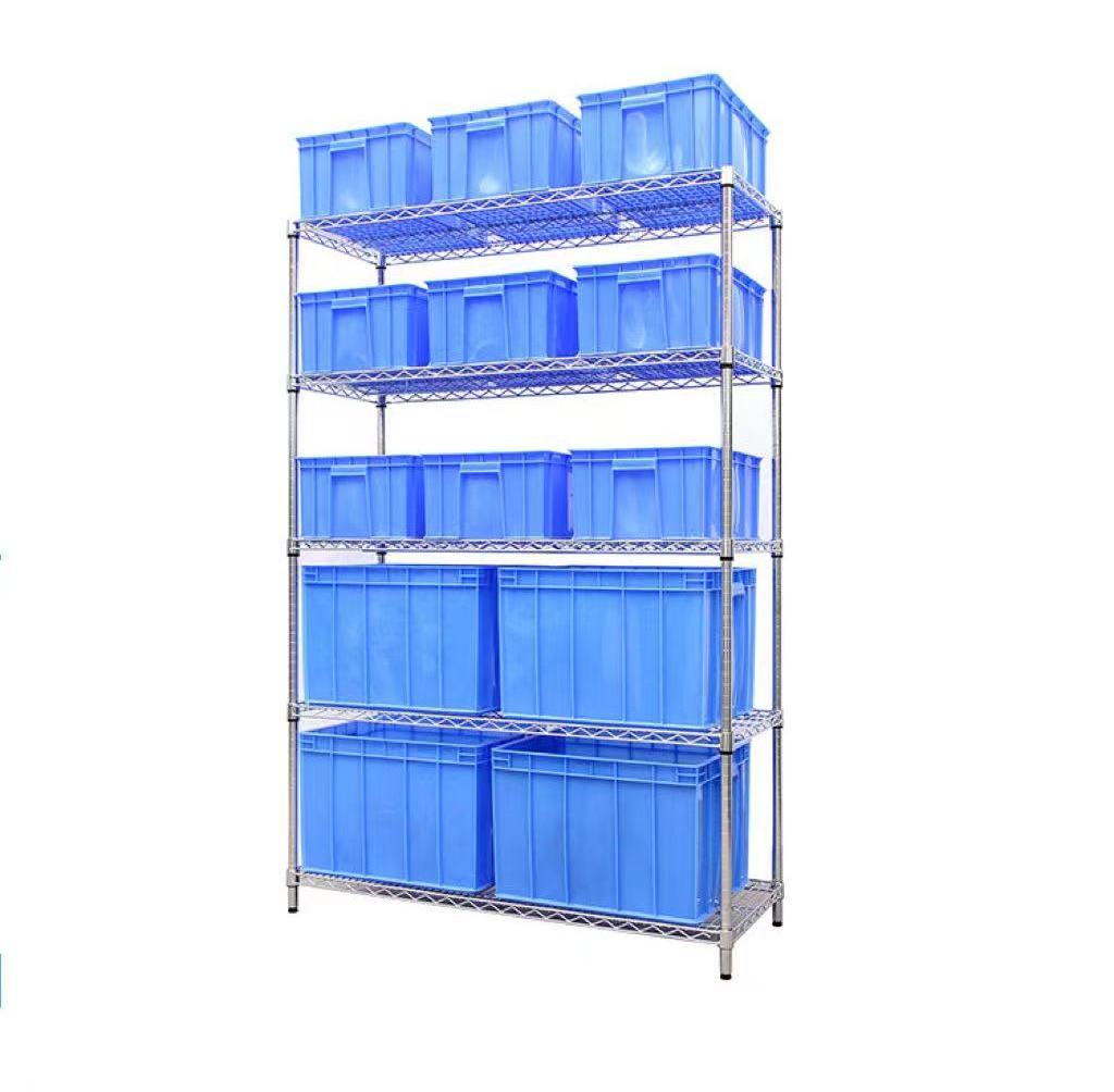 Heavy Duty 6 Tiers Powder Coated Metal Storage Wire Shelf Wire Rack Shelving