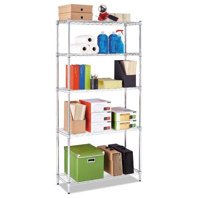 Heavy Duty 6 Tiers Powder Coated Metal Storage Wire Shelf Wire Rack Shelving