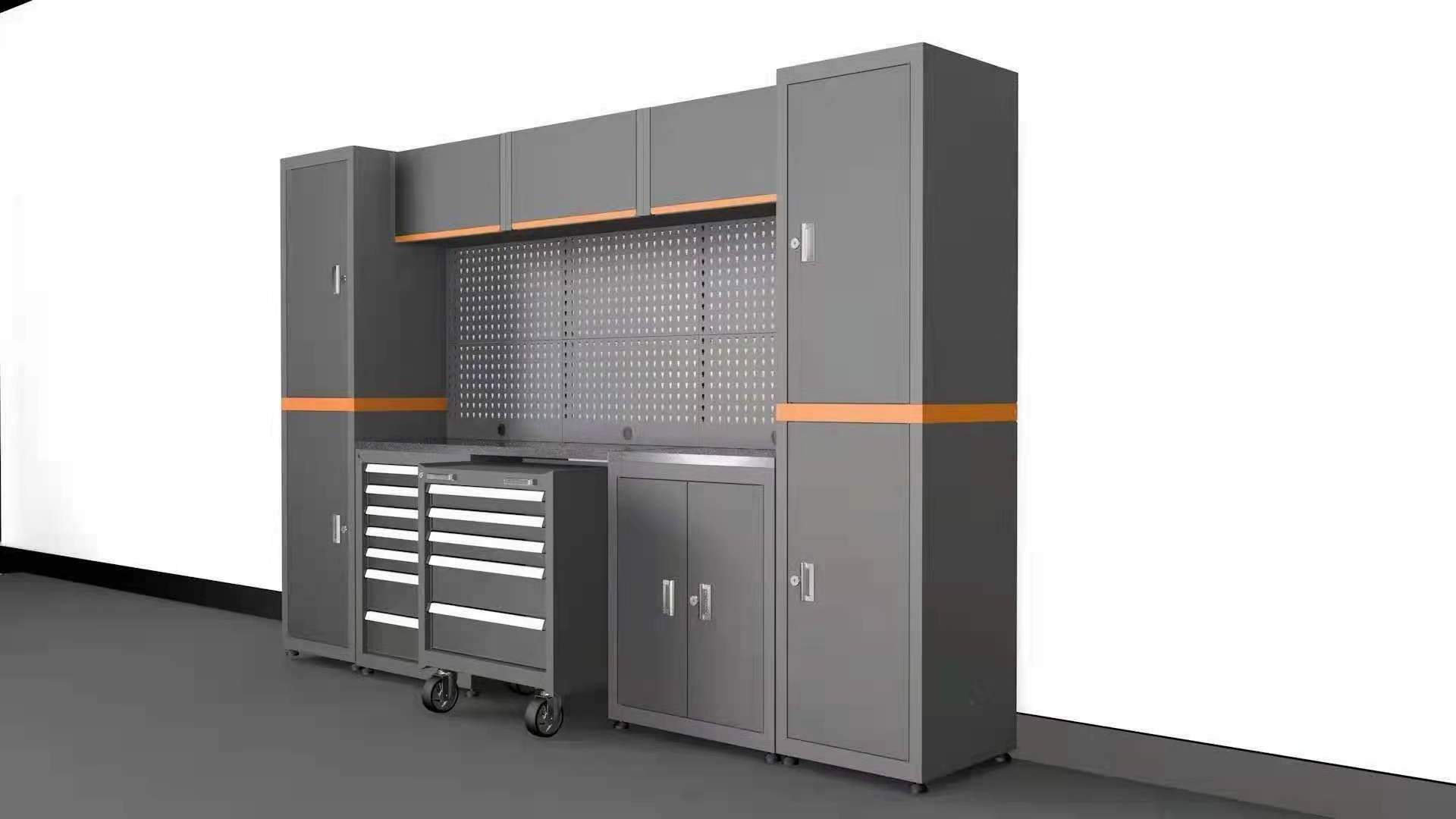 Professional Heavy Duty Workbench Steel Cabinets Garage Multifunctional Workshop Garage Storage