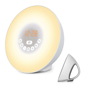 Digital Alarm Clock Radio Controlled Cordless Phone Alarm Radio Lamp Clock With BT Speaker Sunrise Sunset Simulation