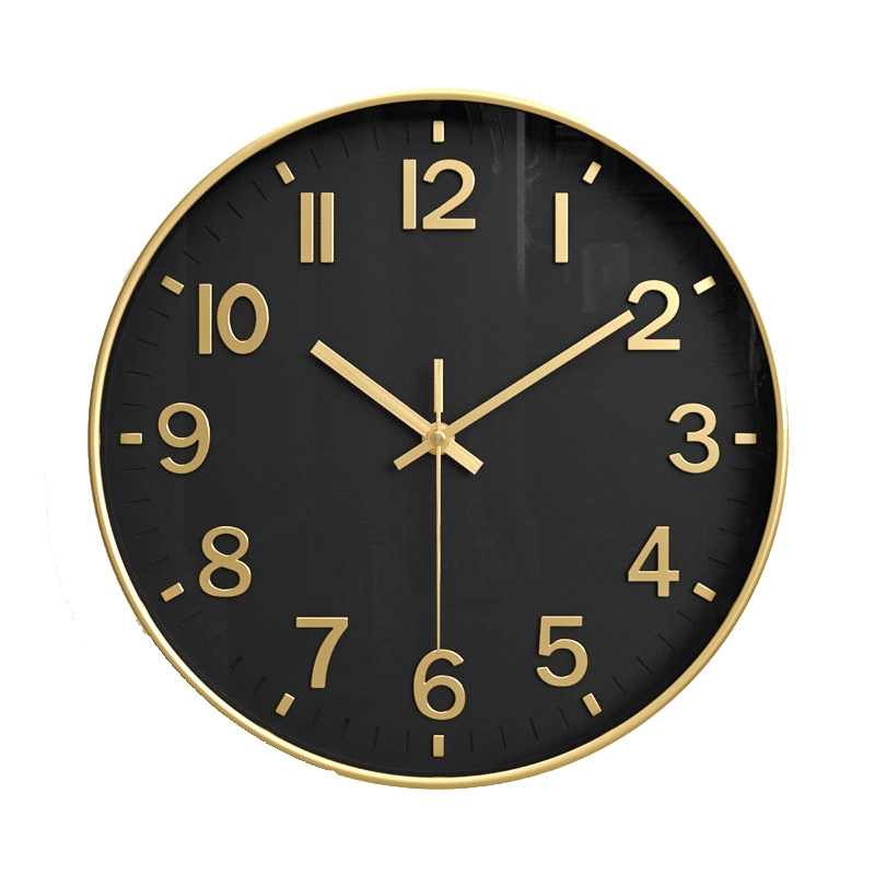 12 inch Silent Mute Movement Plastic Big Minimalist modern Decorative 3D Embossing Numbers Quartz Wall Clock For home Decoration