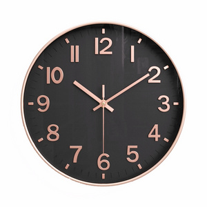 12 inch Silent Mute Movement Plastic Big Minimalist modern Decorative 3D Embossing Numbers Quartz Wall Clock For home Decoration