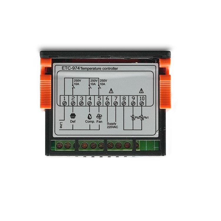 ETC-974  LCD Display Digital Temperature Control Humidity Thermostat Temperature Controller for Freezer, Refrigerator