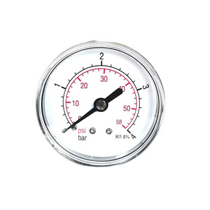 2 Inch 0~4 bar/0~58 psi Small Industrial Boiler Axial Manometer LPG Gas Low Pressure Gauge