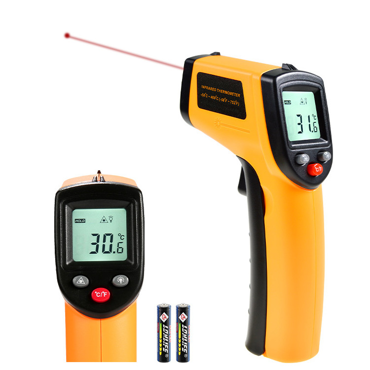 Benetech gm 320 yellow temperature thermometers gun with laser sight digital infrared multi usage thermometer for industry