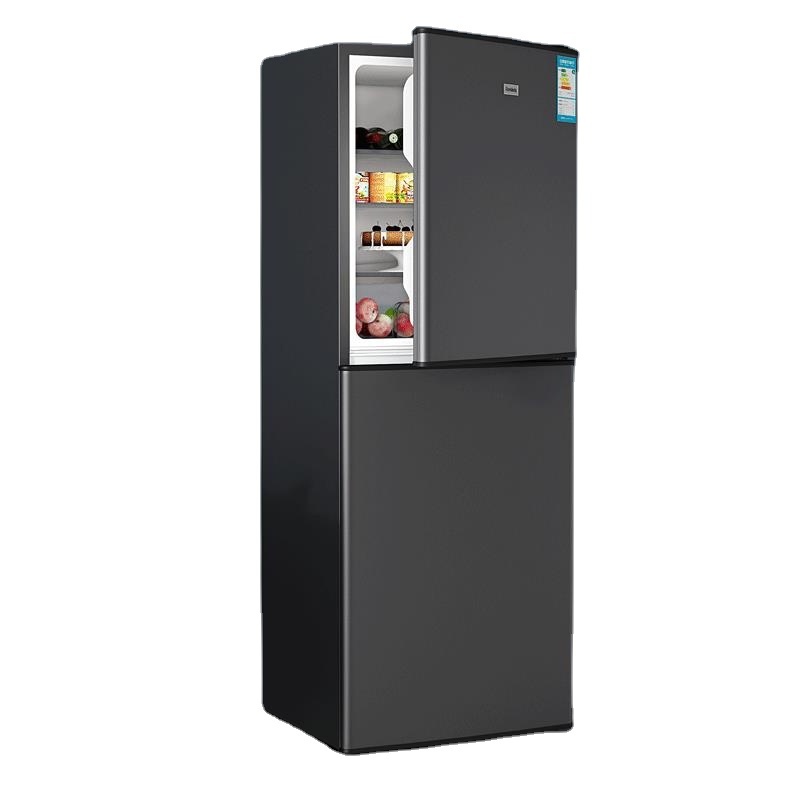 110l Two Door Electric Upright Upper Freezer And Bottom Fridge Retro Fridge With Handle