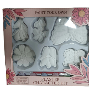 Kids Colorful Gypsum Diy 3D Plaster Painting Sets Paint Your Own Character Kit