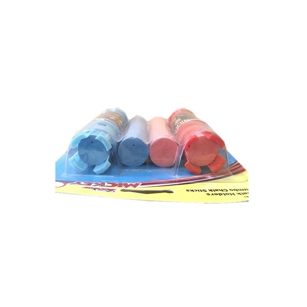 kids outdoor fun dust free dustless washable big sidewalk chalk  sticks with 2 chalk holders