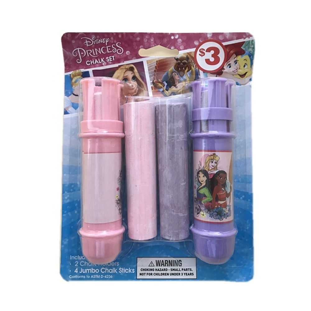 kids outdoor fun dust free dustless washable big sidewalk chalk  sticks with 2 chalk holders