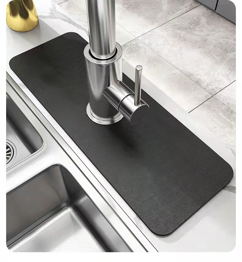 Kitchen sink faucet absorbent mat washbasin quick-drying dirt-resistant mildew-proof diatom mud mat