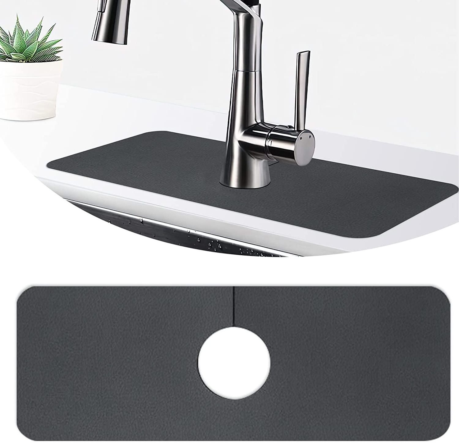 Wholesale Silicone Sink Faucet Splash Guard Super Absorbent Fast Drying Mat for Kitchen Faucet