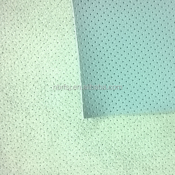 Perforated Micro Fiber PU Faux Leather Fabric for Car Seat Upholstery