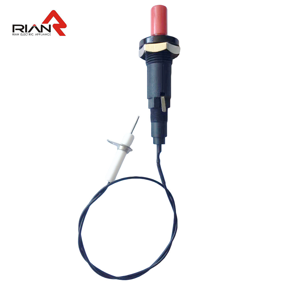 Gas cooker igniter with 1000mm black wire and Ceramic ignition needle