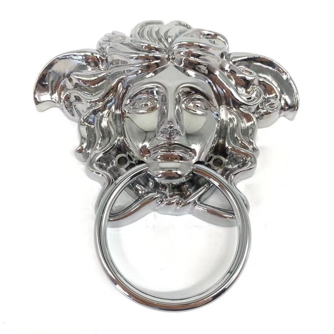 Furniture handles knobs Alloy Medallion Medusa Head Emblem for Sofa, Large Decorative Alloy Medusa Face Emblem for Furniture