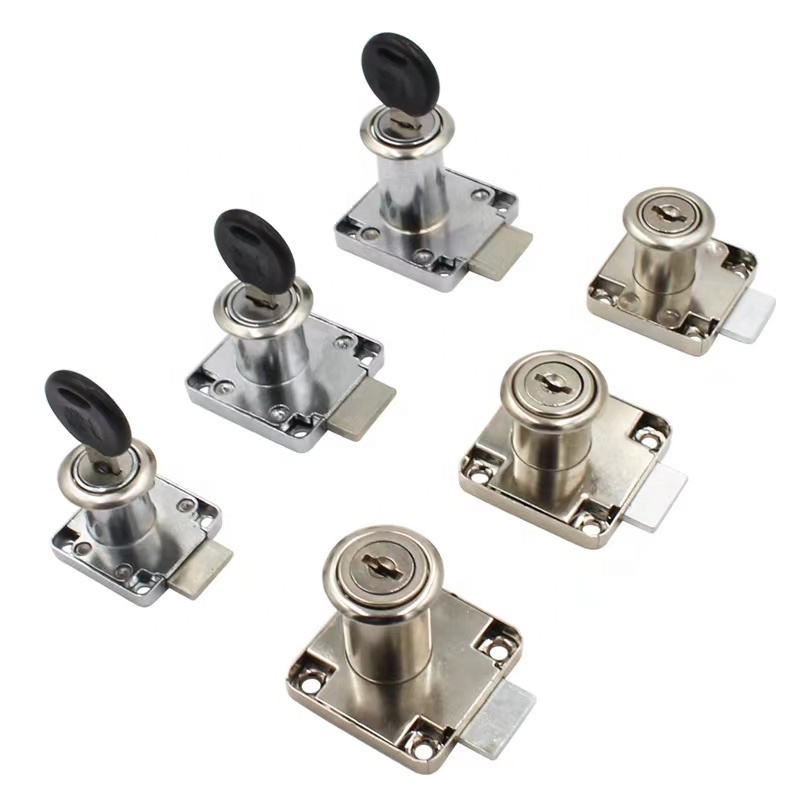 Furniture Hardware Nickel Plated Iron Material Cabinet Lock Xiaoboshi Drawer Lock Office Cabinet Lock