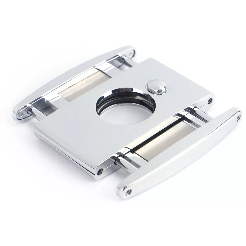 Personalized Design Cortapuros Tijeras On-off Switch Sliver Cigar  Cutter Zinc alloy Lock Cigar V-Cutter Cigar Knife