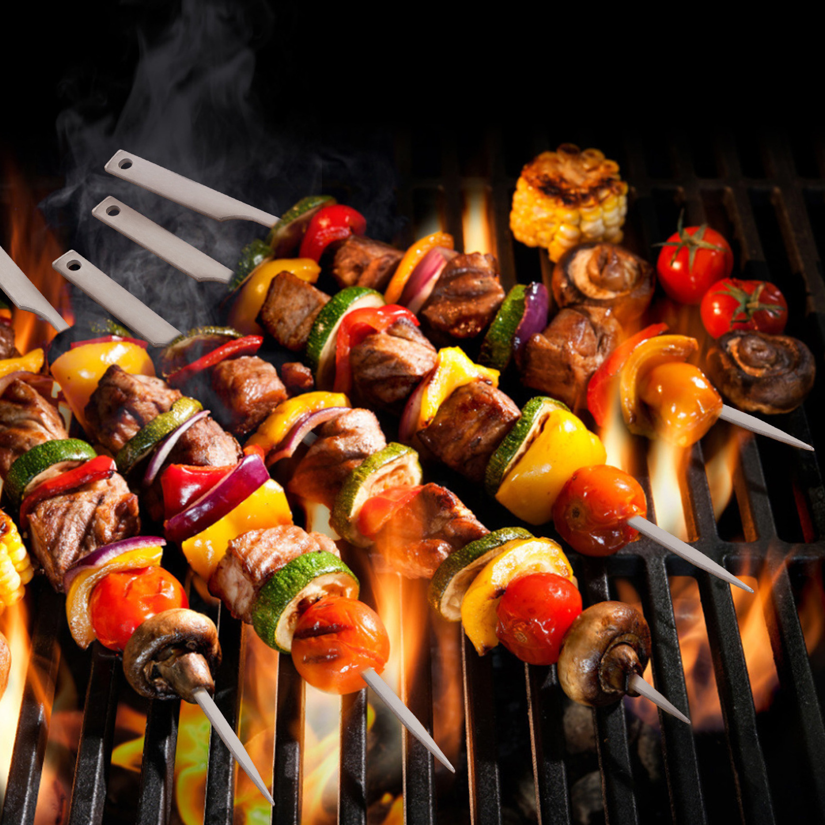 Custom BBQ Kabob Sticks stainless steel 304 bbq skewers stainless steel