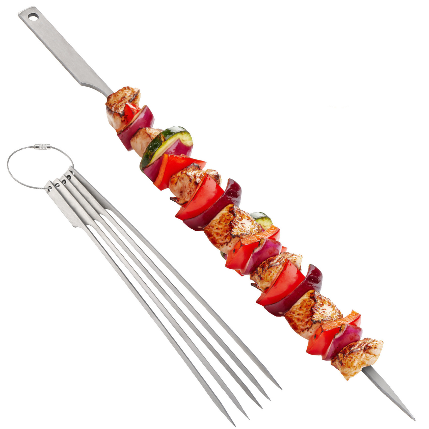 Custom BBQ Kabob Sticks stainless steel 304 bbq skewers stainless steel