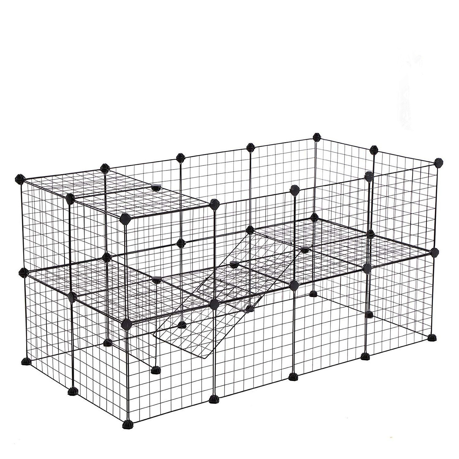 12 pcs Portable metal wire Yard Fence foldable Pet Playpen Small big DIY  pet animal house Cage for dog cat without the door