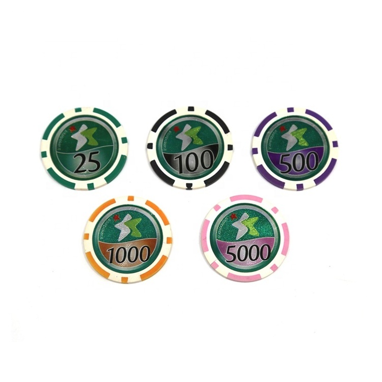 14g Double-sided Laser Stickers Plastic PP Poker chips pieces