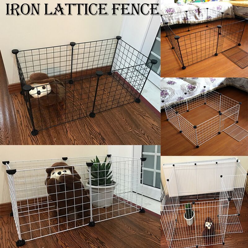 Foldable Pet Playpen Crate Iron Fence Puppy Kennel House Exercise Training Puppy Kitten Space Dog Gate Supplies For Rabbit