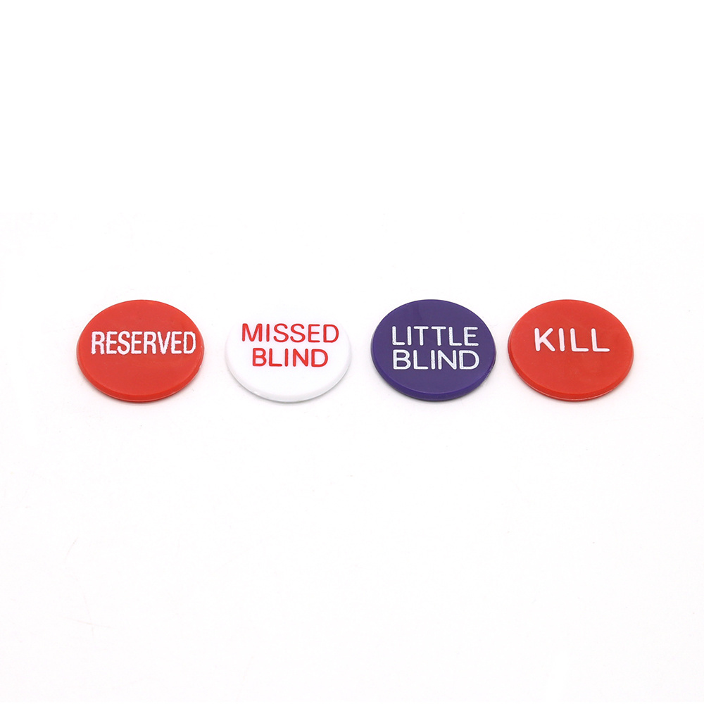 Texas Hold''em Poker Button Dealer Accessories Little Blind Missed Blind Kill Reserved Pieces