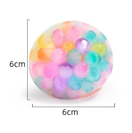 Rainbow TPR Sensory Stress Balls Anti Fidget Toy 6cm TPR Stress Ball Squeeze toy