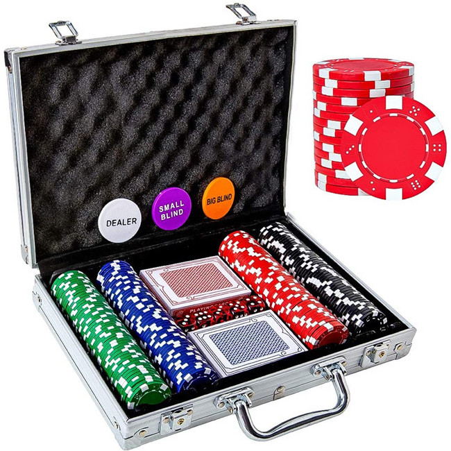 Professional Custom 100/200/300 pcs Ceramic poker chips custom logo poker plaques 14g chip poker with casino case