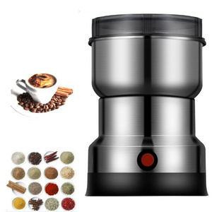 Multifunctional Portable Low Noise Swing Type Electric Coffee Grinder with 4 Stainless Steel Knives for Herb Spice Pepper Coffee