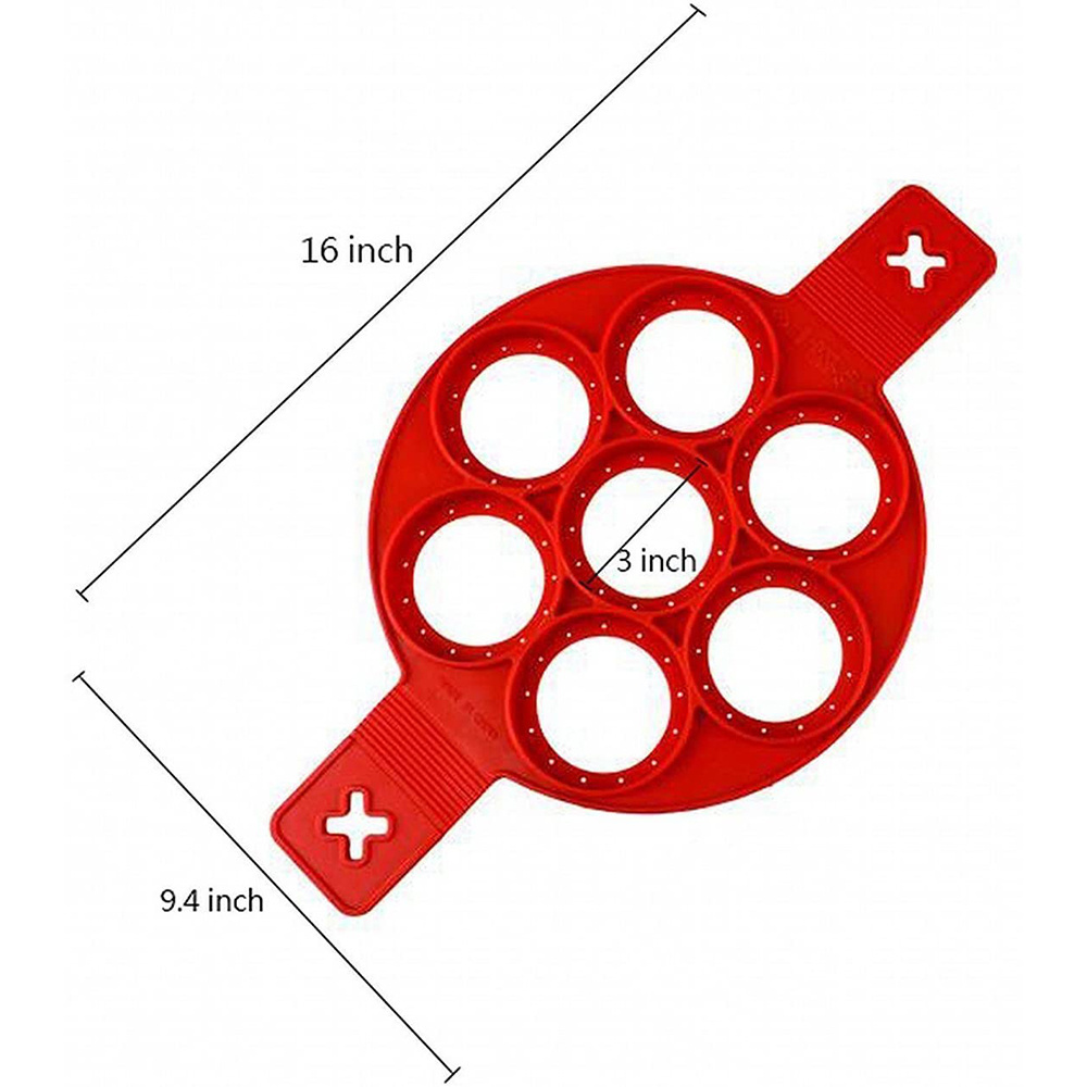 Flipping Fantastic Nonstick Silicone Egg Ring Pancake Mold Silicone Mold for Pancakes