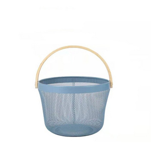 Picnic Baskets Bread Food Vegetable Mesh Metal Wire Shopping Fruit Gift Other Storage Picnic Baskets With Bamboo Handle