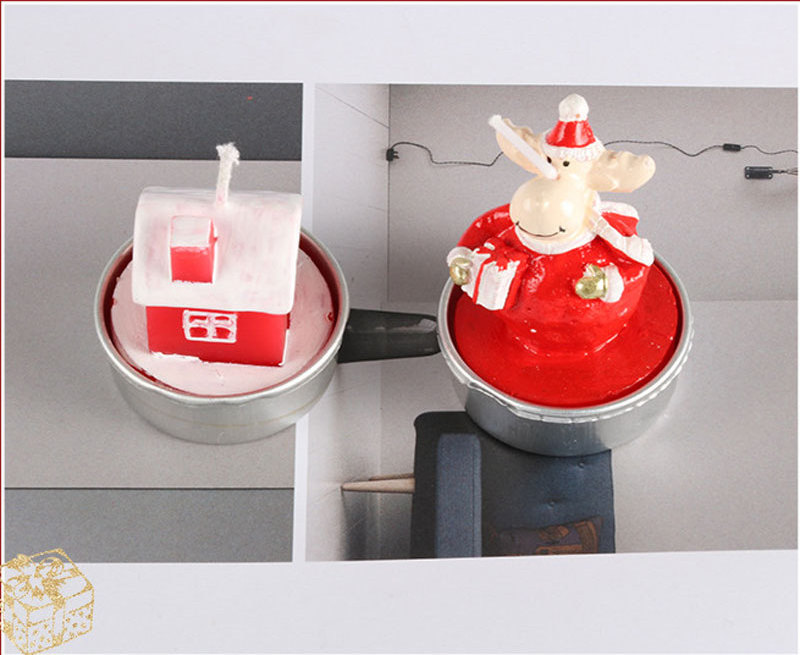 Decoration Set Santa Tree Snowman Carnival Dining Romantic Birthday Small Tealight Christmas Candles