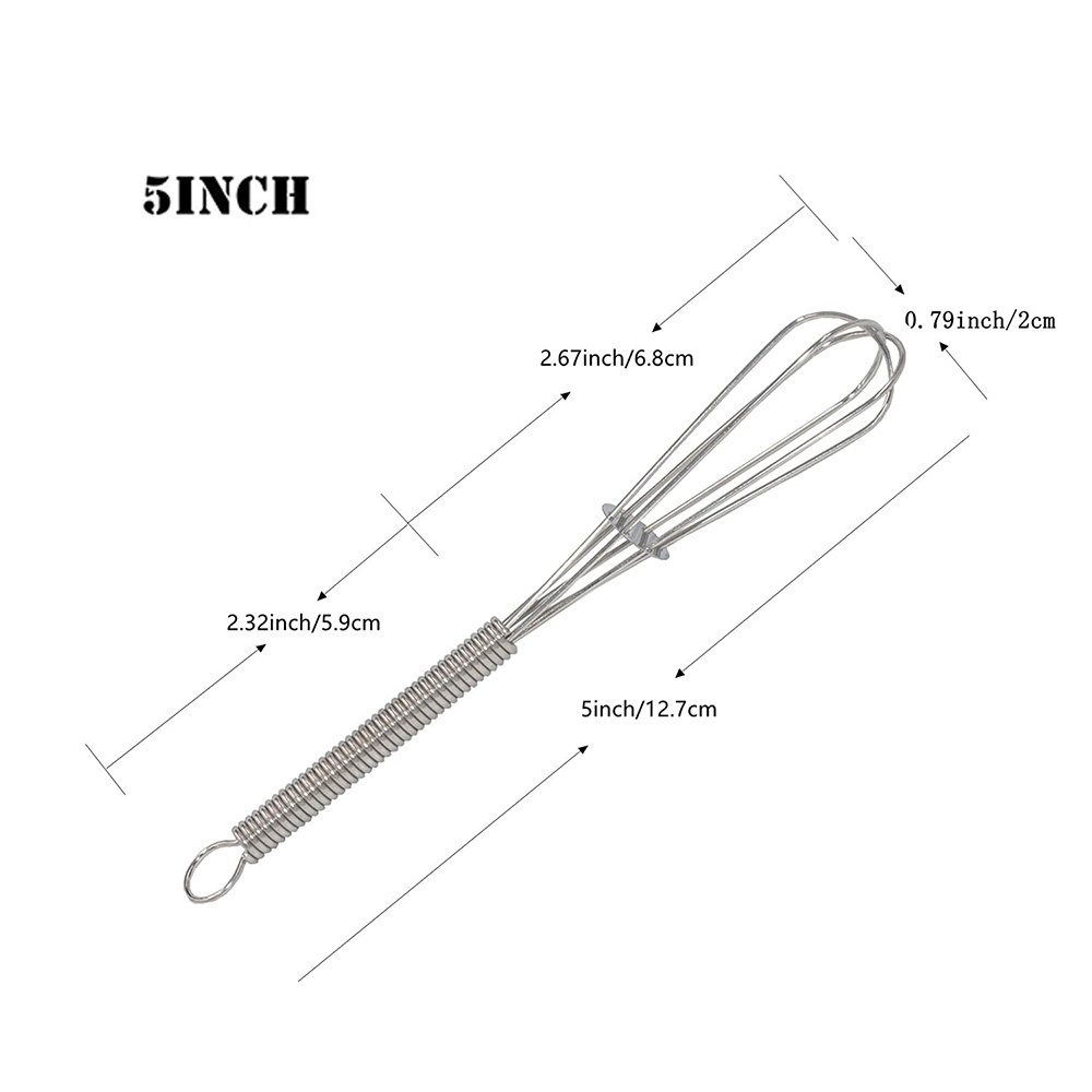 Hot Sale High Durability Fashion 5 inch 3-wire Endurance Stainless Steel Mini Whisk/Egg Beater