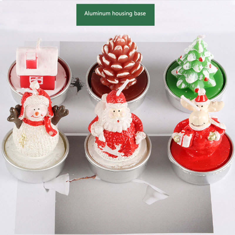 Decoration Set Santa Tree Snowman Carnival Dining Romantic Birthday Small Tealight Christmas Candles