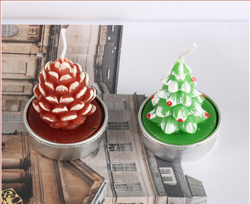 Decoration Set Santa Tree Snowman Carnival Dining Romantic Birthday Small Tealight Christmas Candles