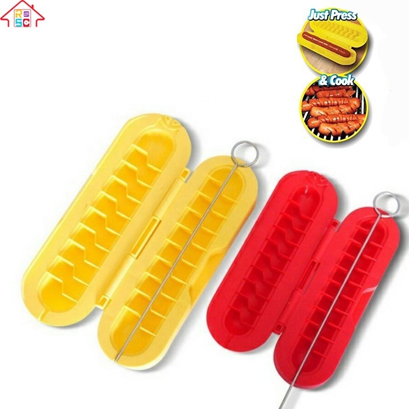 Two Size Manual Plastic  Bbq Grill Spiral Hot Dog Sausage Slicer Cutter,Hot Dog Slicer For Kitchen Tool