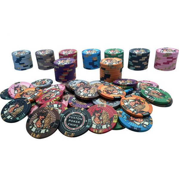 39mm Custom game Coin Poker Chips Texas Ceramic European Poker chip EPT chip