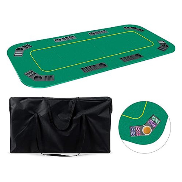 8 player poker mat portable rubber non-slip poker table tops mat