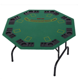 8 Player Steel Base cheap folding poker tables top