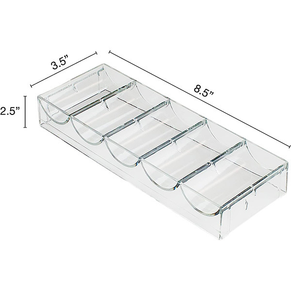 100pcs acrylic poker chips tray holder